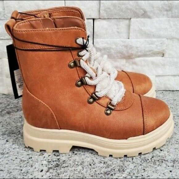 Art Class Willa Boots Brown Faux-Leather Faux-Fur Zip-Up Ankle Boots for Girls - Picture 4 of 6